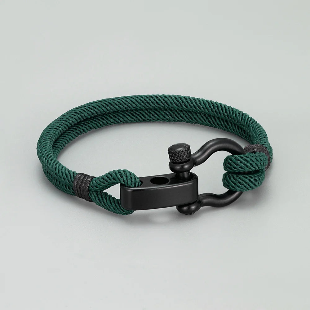FZ Outdoor Stainless Steel Adjustable Buckle Braided Milan Rope Bracelet - FZwear