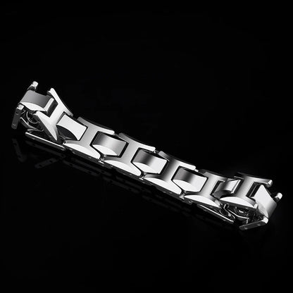 FZ High Polished Tungsten Carbide Magnet Stones Bracelet - FZwear