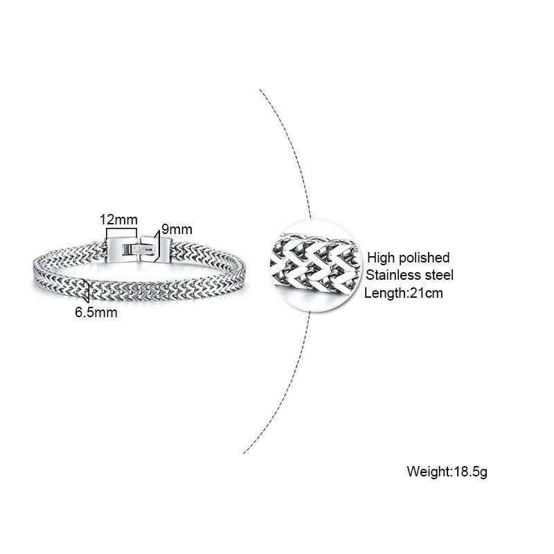 FZ Double Rope Chain Stainless Steel Polish Color Bracelet - FZwear