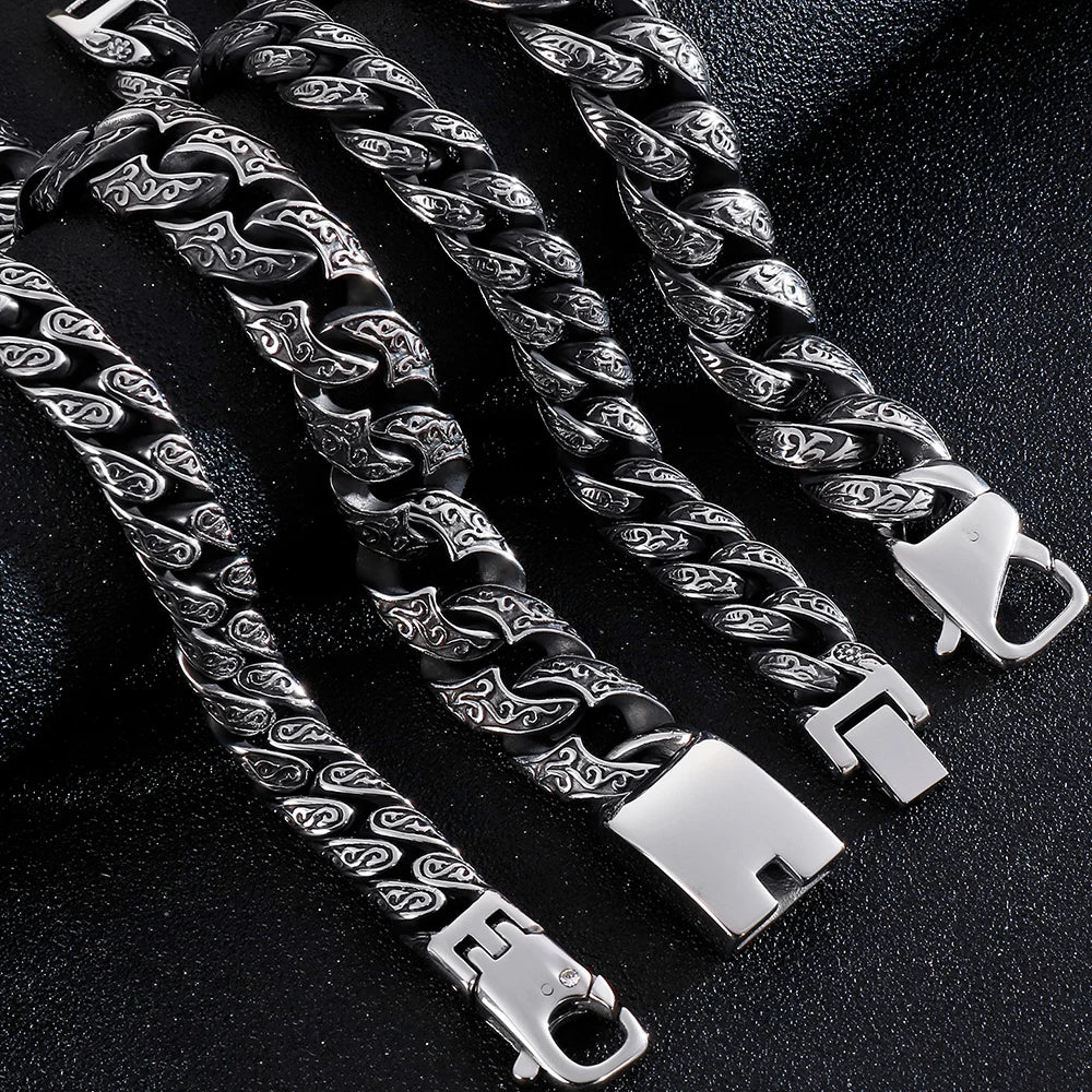 FZ Heavy Stainless Steel Link Chain Metal Bracelet - FZwear