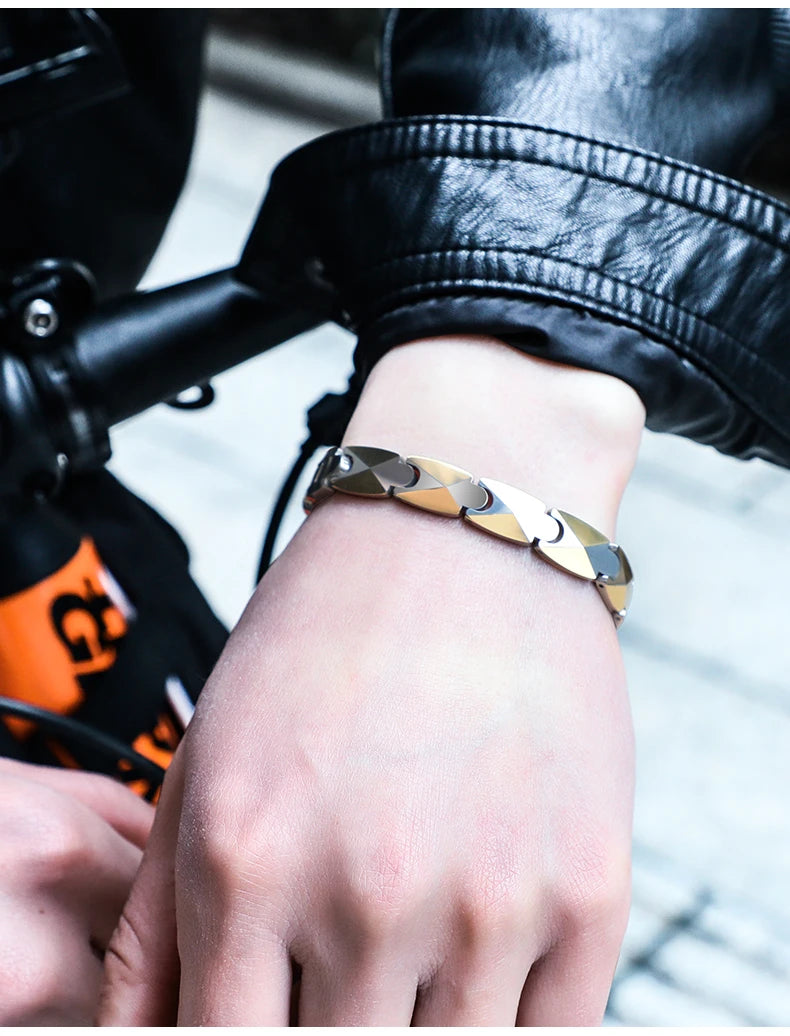 FZ High Polished Tungsten Healing Magnet Bracelet - FZwear