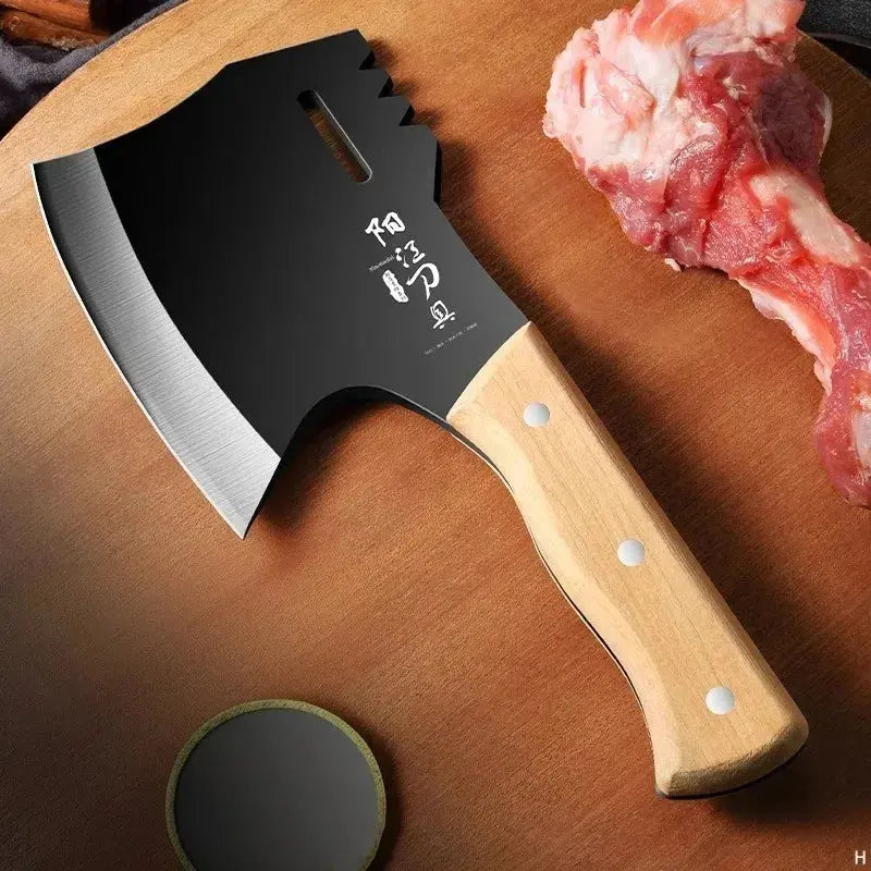 High carbon steel manual forging knife, household slicing and meat cutting knife, chef specific axe bone chopping knife FZwear