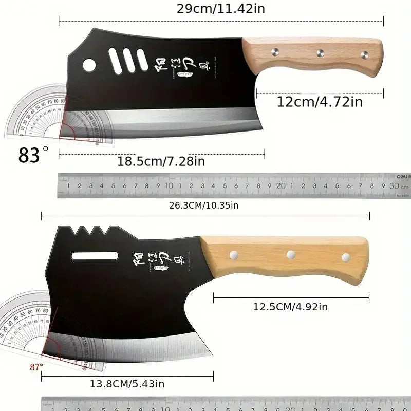 High carbon steel manual forging knife, household slicing and meat cutting knife, chef specific axe bone chopping knife FZwear