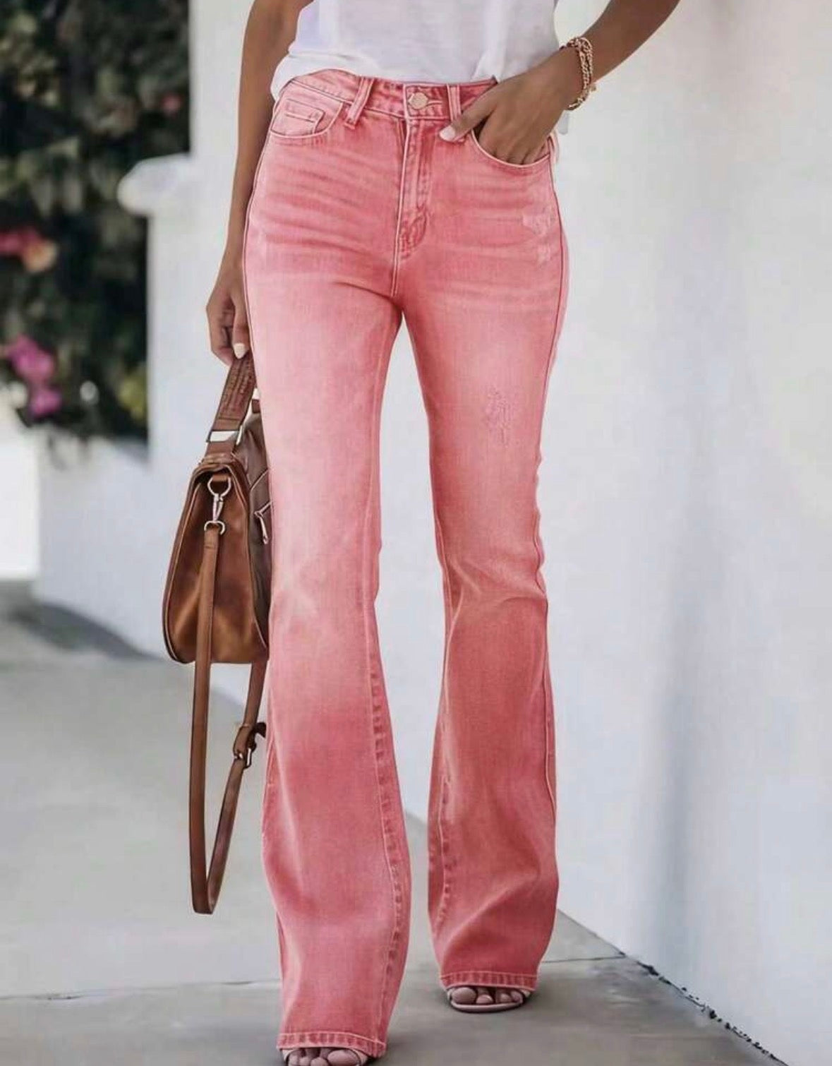 FZ WOmen's Faded Slim Fit Versatile Bootcut Denim Pants