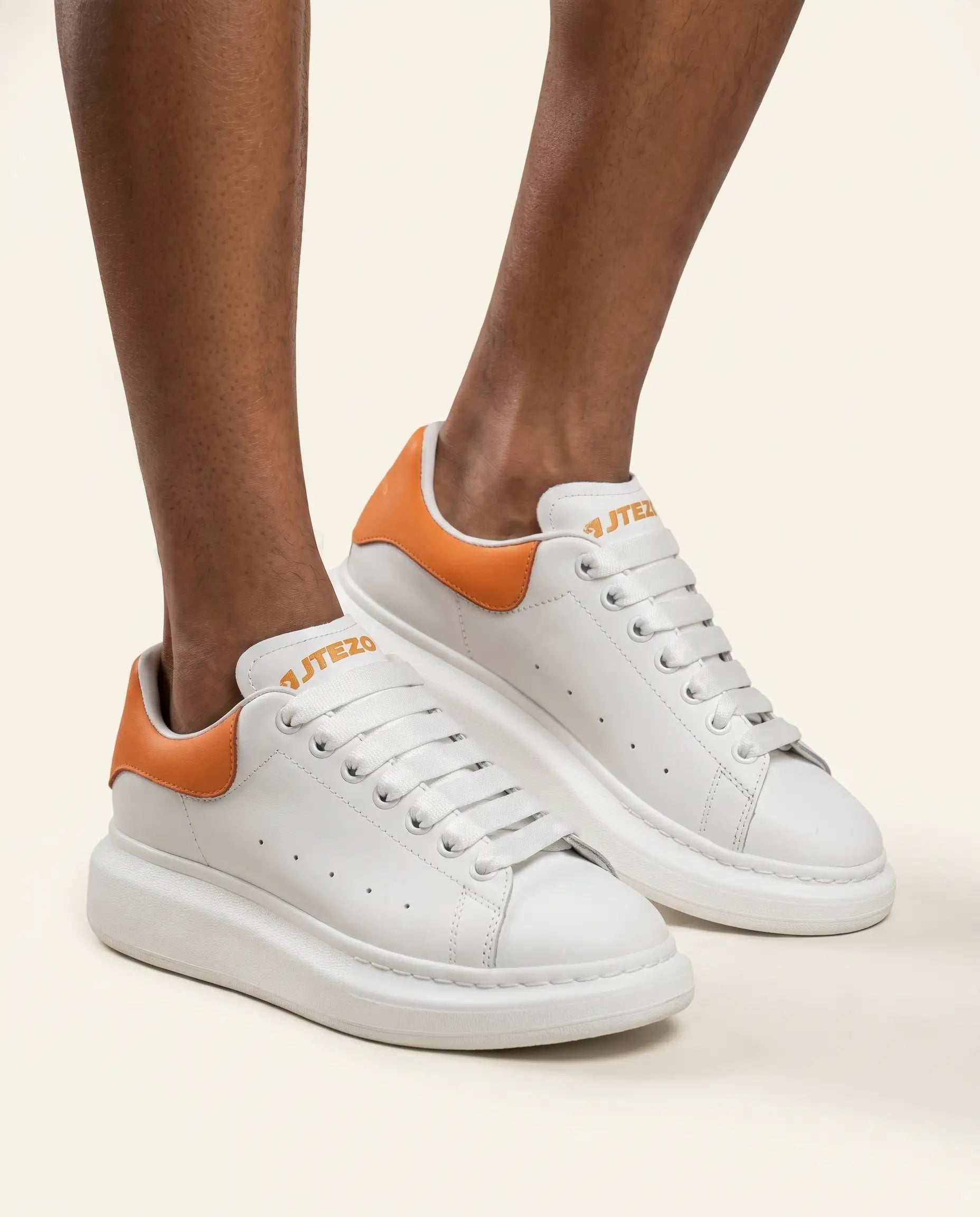FZ Unisex Non Slip Lace Up Faux Leather Sneakers