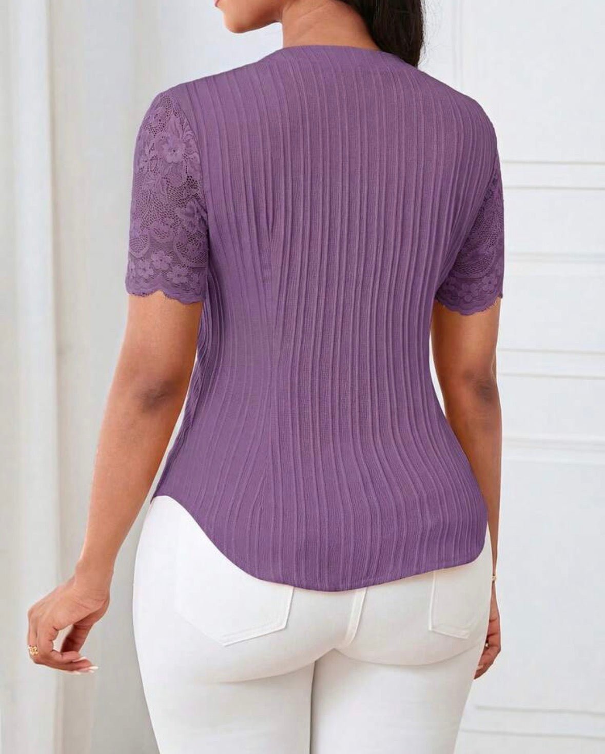 FZ Women's Casual Solid Color Simple Commuter Top