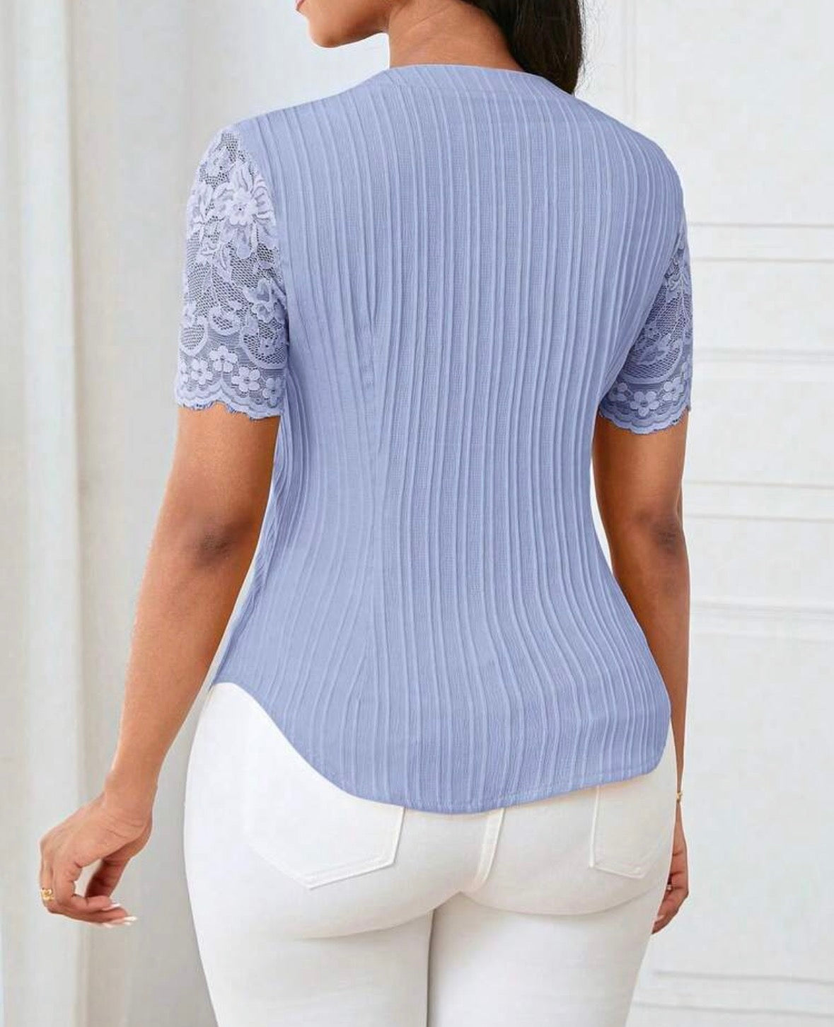 FZ Women's Casual Solid Color Simple Commuter Top