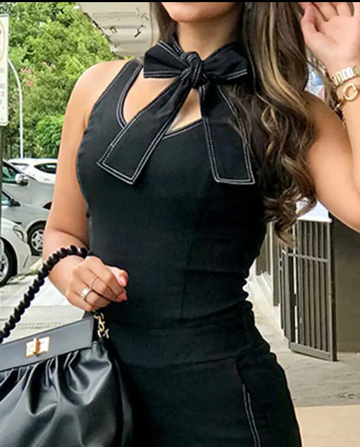 FZ Women's Contrast Piping Tied Detail Jumpsuit - FZwear