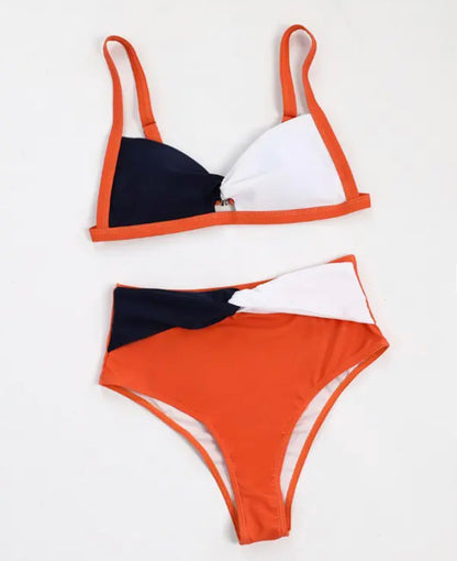 FZ Women's Twist Cutout High Waist Bikini Set