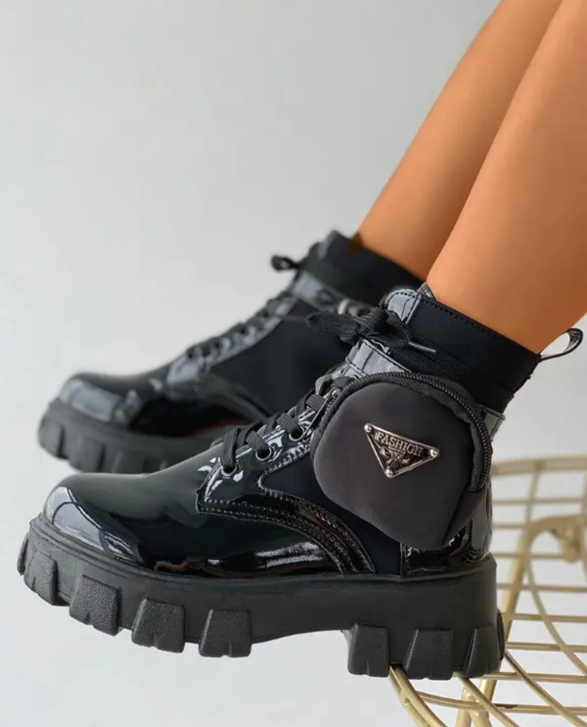 FZ Women's Pocket Design Combat Boots - FZwear