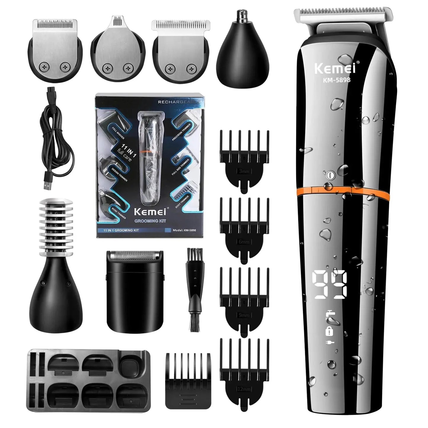 FZ Men's Waterproof 11 in 1 Grooming Kit