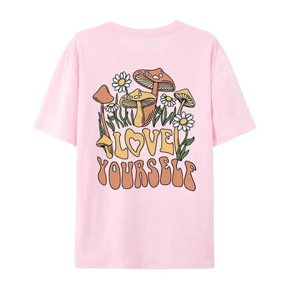 FZ Women's Cotton Prints Short Sleeve Oversized Tee