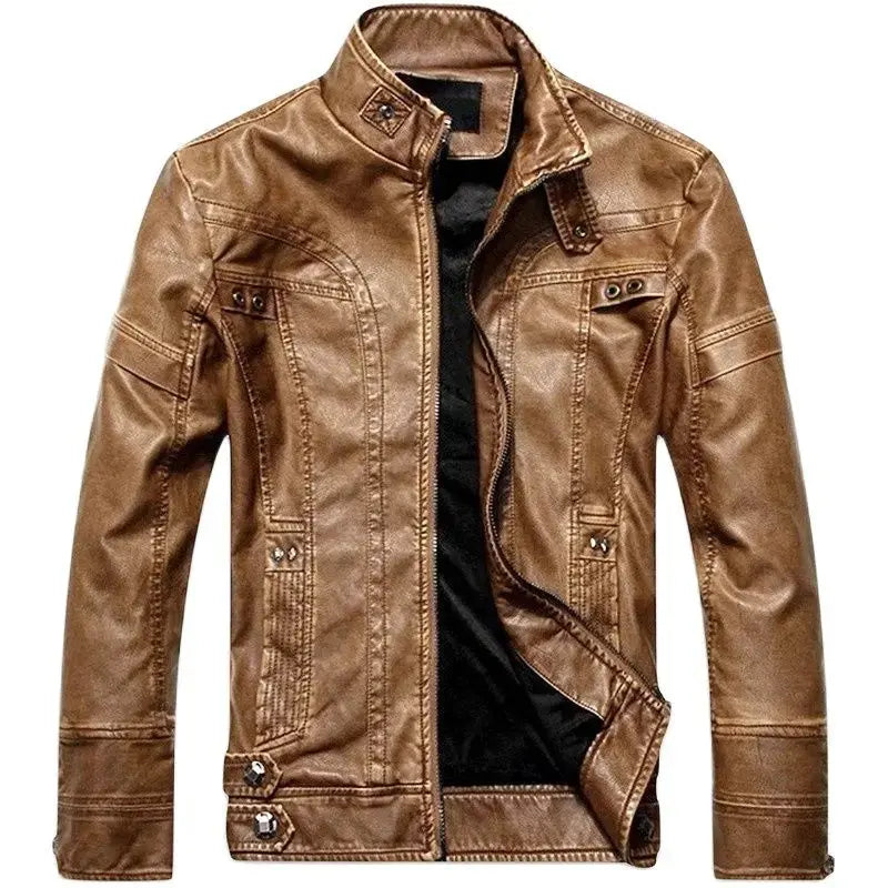 Mens Leather Jackets Autumn Winter Male Classic Motorcycle High Quality PU Leather Jacket Casual Jaqueta De Couro Masculin 5XL FZwear