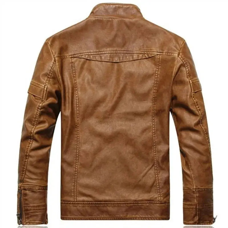 Mens Leather Jackets Autumn Winter Male Classic Motorcycle High Quality PU Leather Jacket Casual Jaqueta De Couro Masculin 5XL FZwear