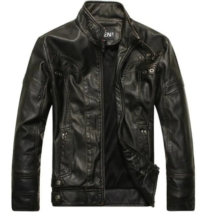 Mens Leather Jackets Autumn Winter Male Classic Motorcycle High Quality PU Leather Jacket Casual Jaqueta De Couro Masculin 5XL FZwear