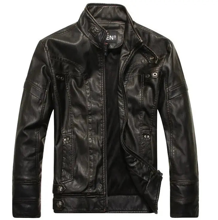 Mens Leather Jackets Autumn Winter Male Classic Motorcycle High Quality PU Leather Jacket Casual Jaqueta De Couro Masculin 5XL FZwear