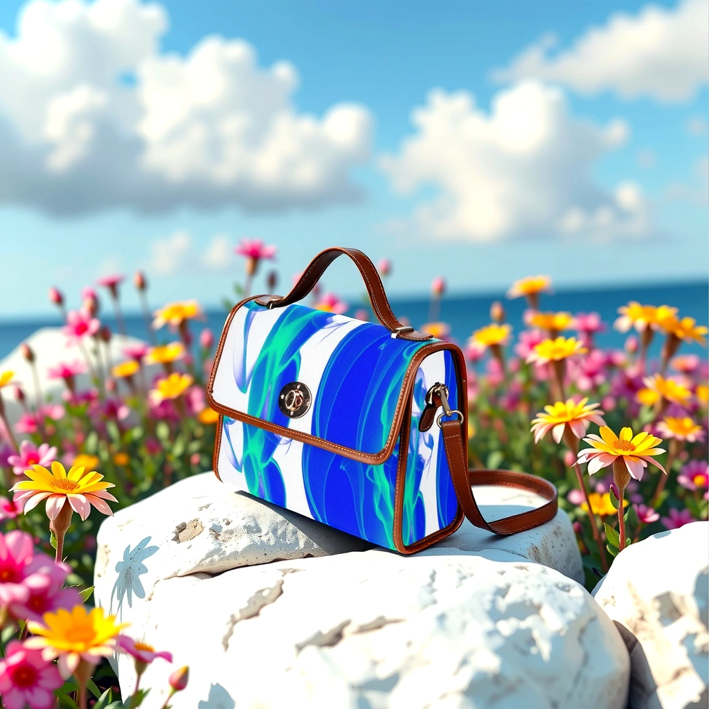 FZ Smoke Handbag - Blue & White
