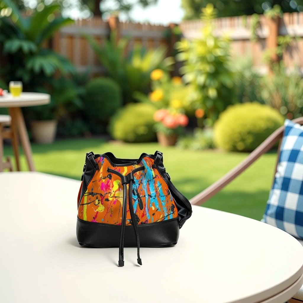 FZ Paint Mini Drawstring Bucket Bag