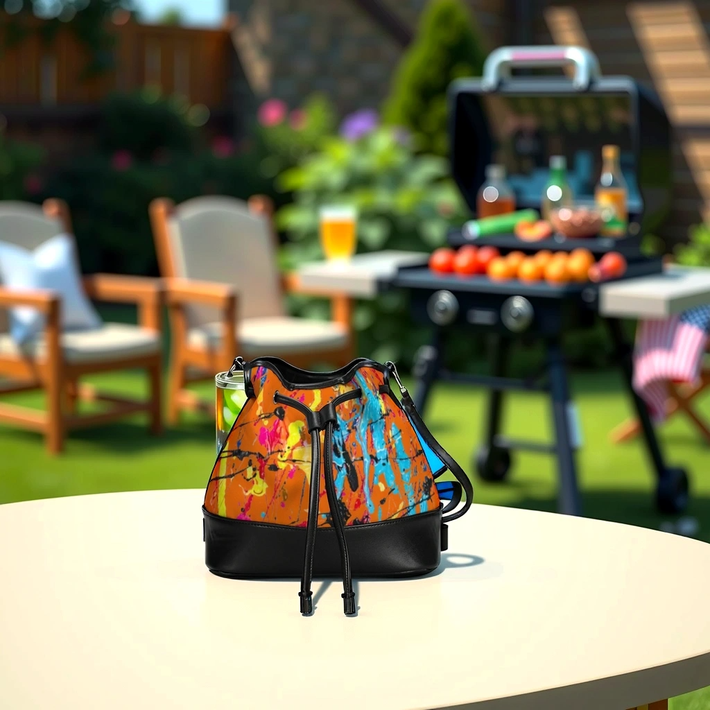 FZ Paint Mini Drawstring Bucket Bag