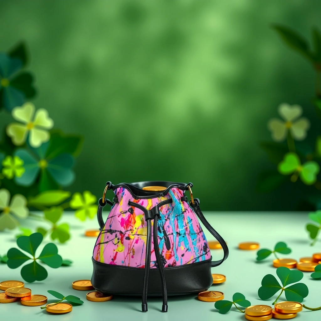 FZ Paint Mini Drawstring Bucket Bag