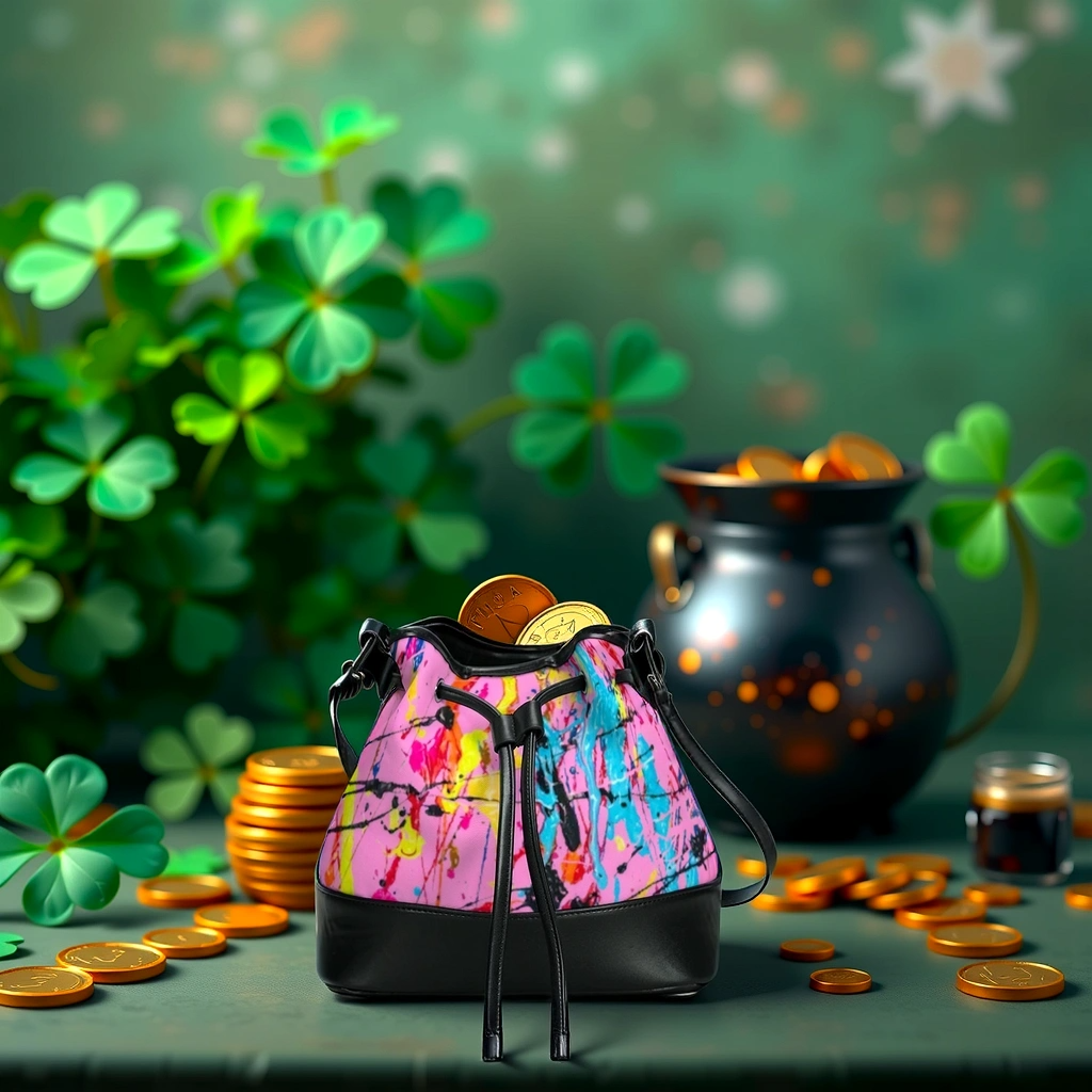 FZ Paint Mini Drawstring Bucket Bag