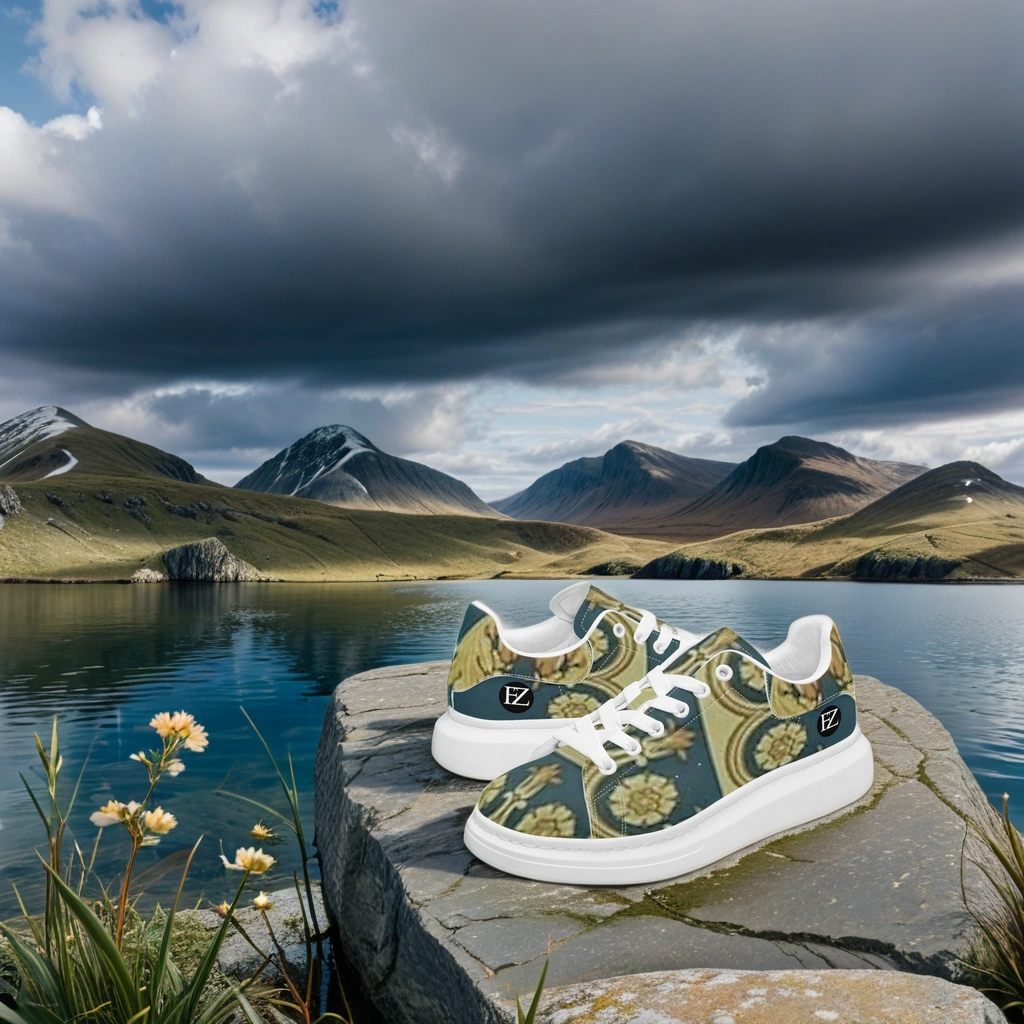 FZ African Print Leather Oversized Sneakers - FZwear