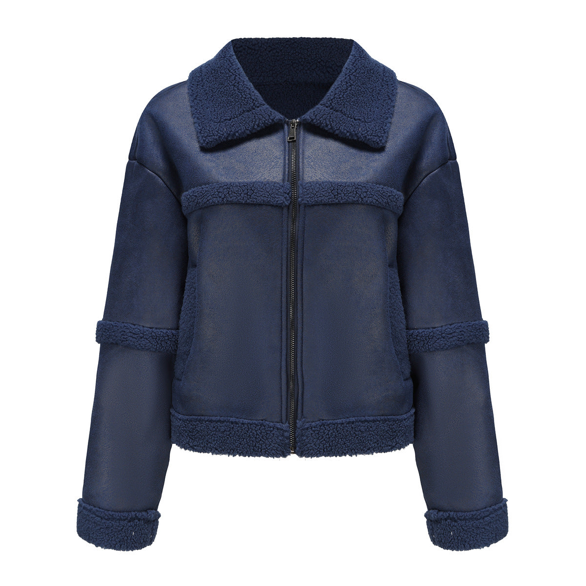 FZ Women Fashionable Warm Fleece Leather Jacket - FZwear