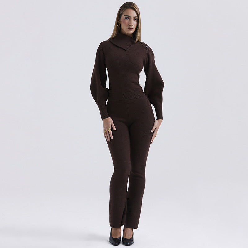 FZ Women's Two Piece Sexy Pants Knitting Suit - FZwear