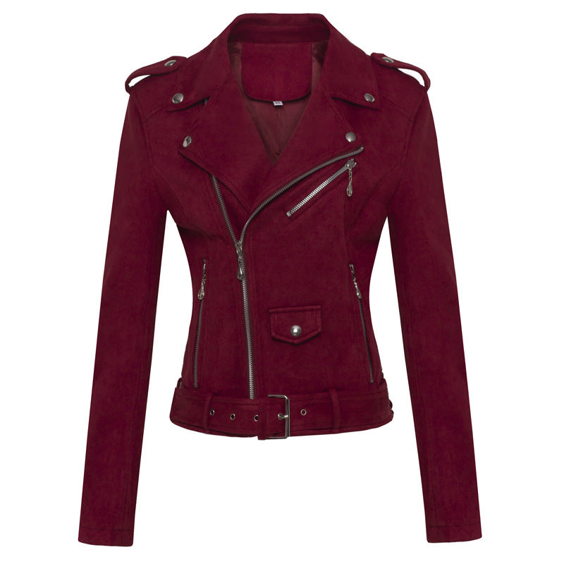 FZ Women's Slim Suede Leather Jacket - FZwear