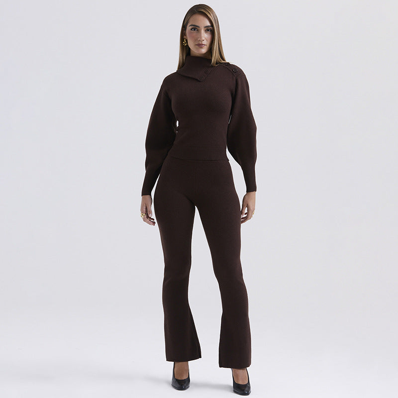 FZ Women's Two Piece Sexy Pants Knitting Suit - FZwear