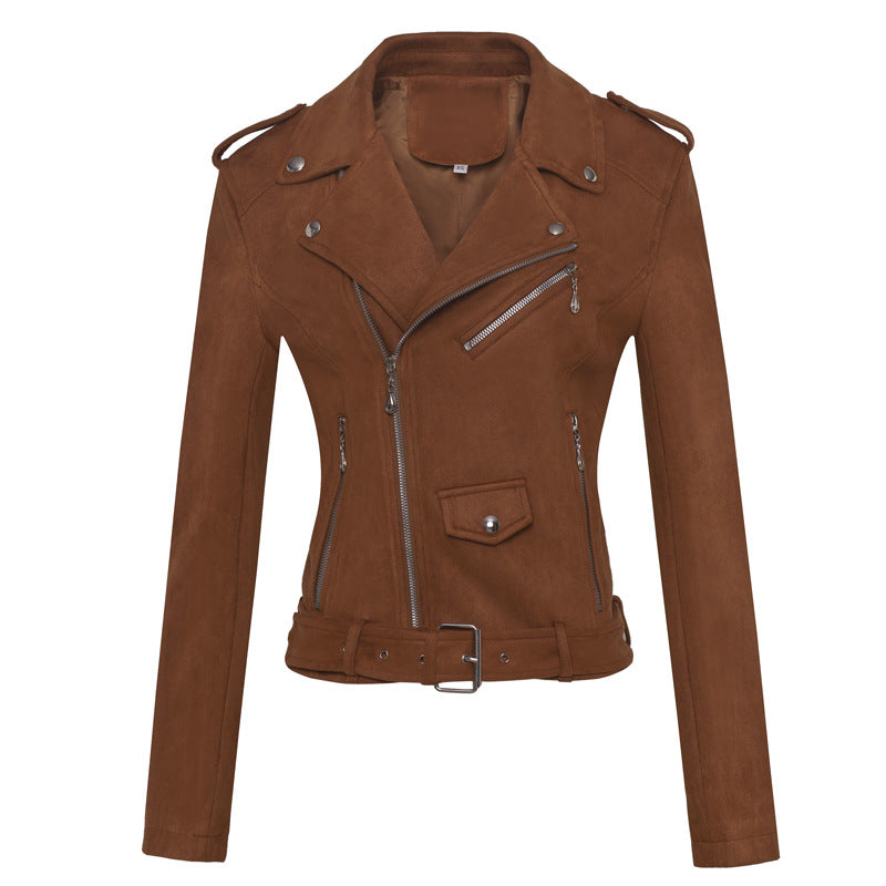 FZ Women's Slim Suede Leather Jacket - FZwear