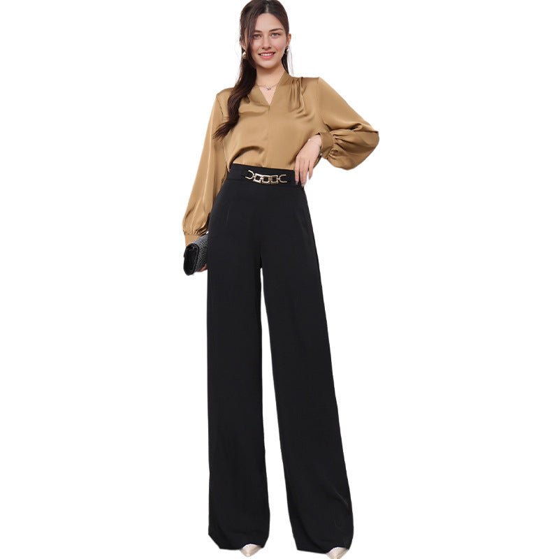 FZ Women Draping Fashionable Wide Leg Pants - FZwear