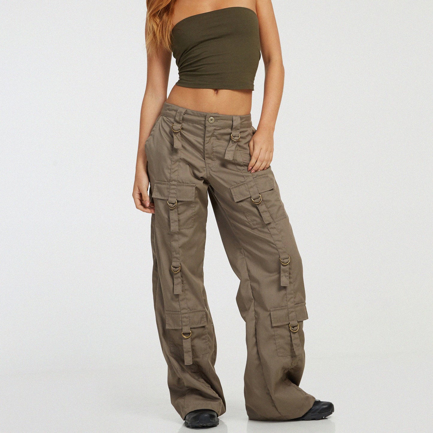 FZ Women's Low Waist Sexy Retro Straight Cargo Pants - FZwear