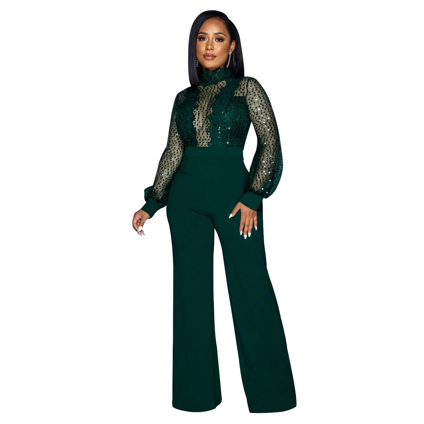 FZ Women's Hollow Out Cutout out See through Lace up Jumpsuit - FZwear