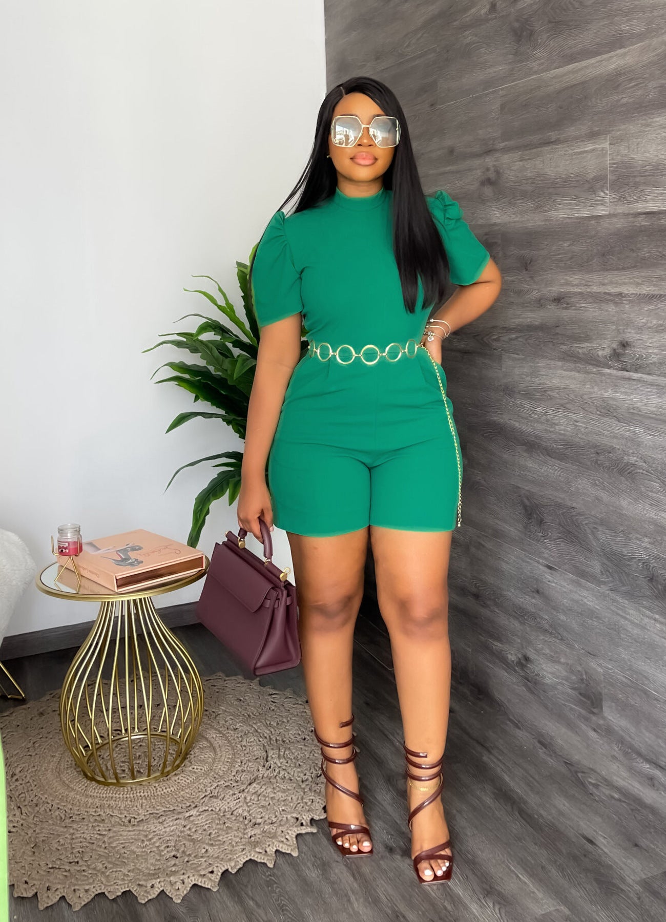 FZ Women's Round Neck Waist Controlled Casual Jumpsuit - FZwear