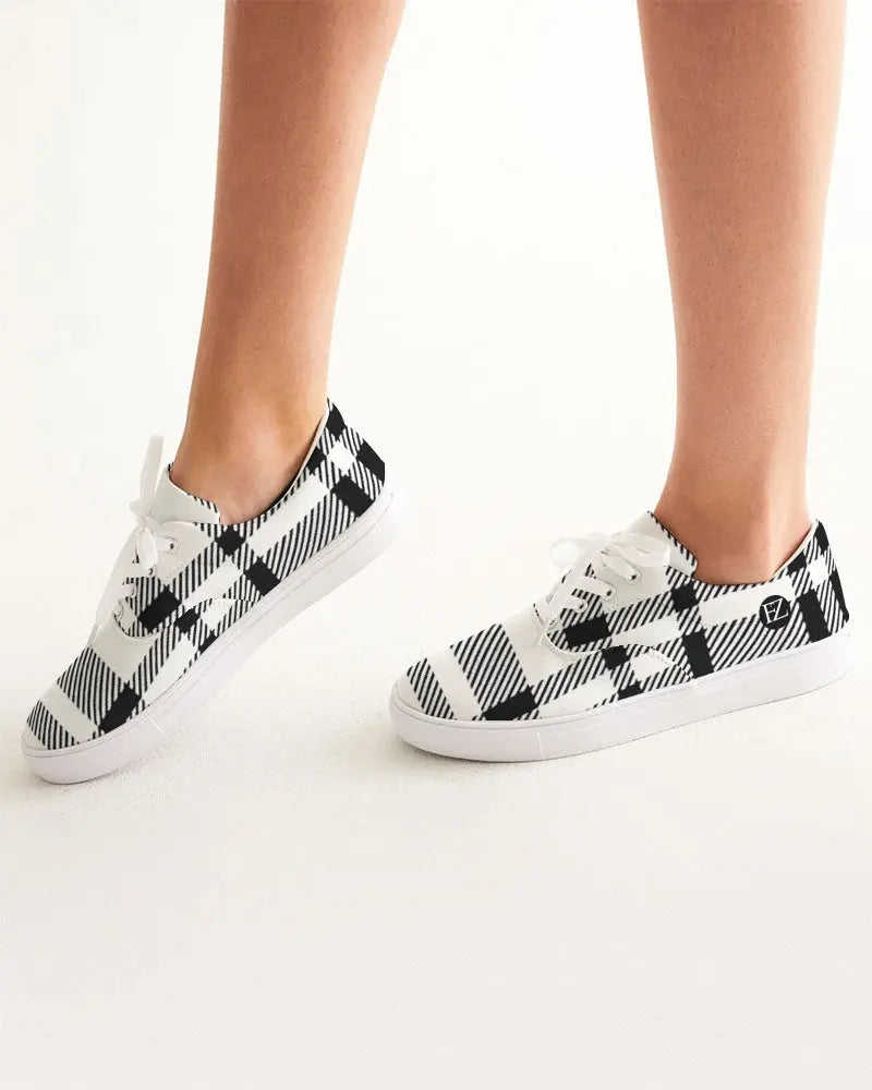 PLAID FLITE Women's Lace Up Canvas Shoe Kin Custom