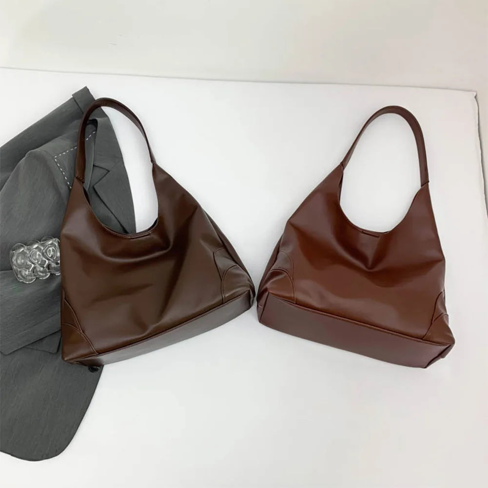 FZ Women's PU Leather Slouchy Adjustable Strap Shoulder Hobo Handbag