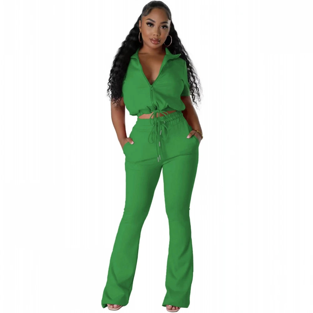 FZ Women's Solid Color Two Piece Pant Suits - FZwear