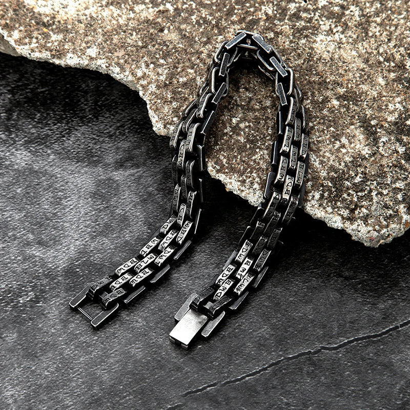 FZ viking characters 10MM Wide Stainless Steel Chain Charm Bracelets - FZwear