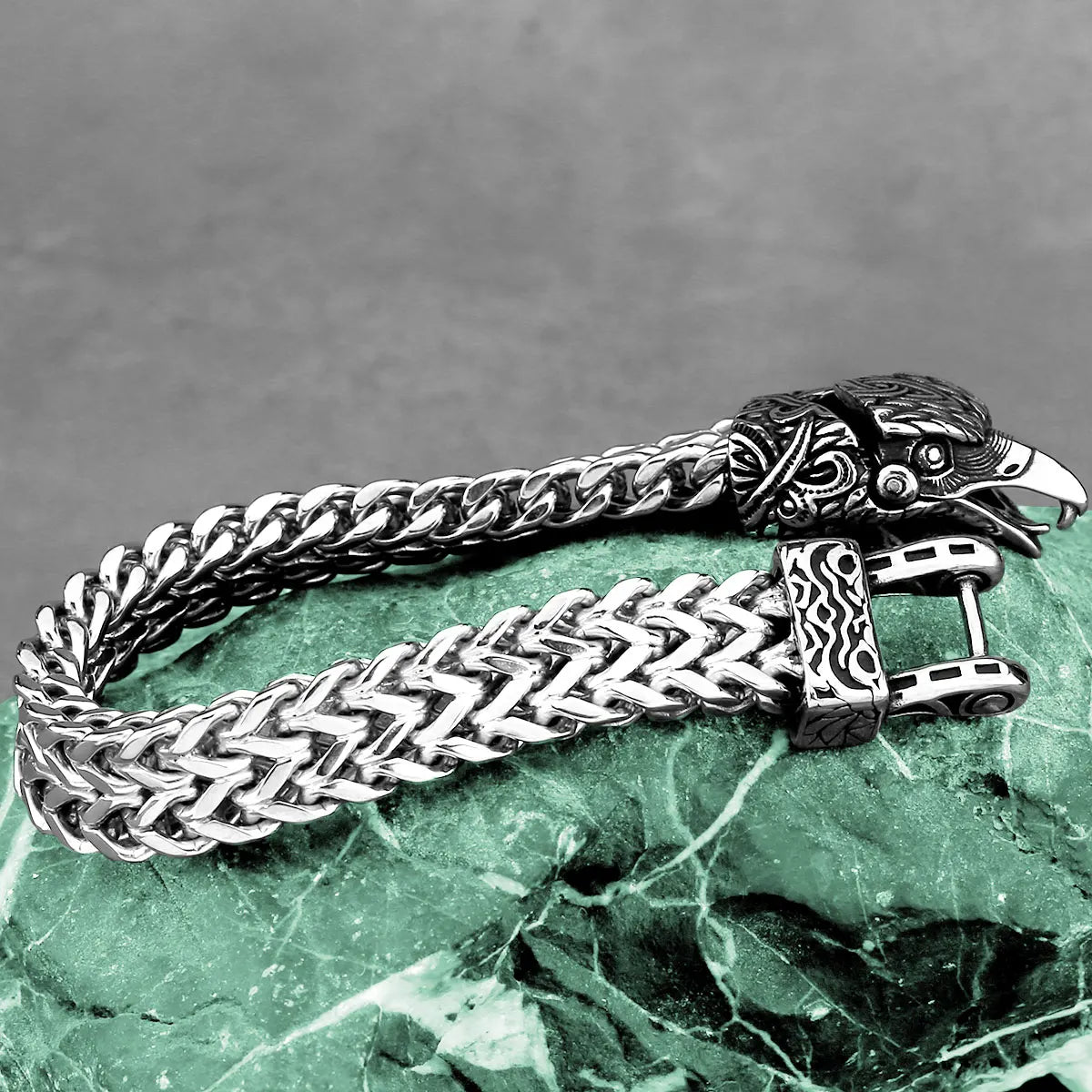 FZ Stainless Steel Never Fade Raven Head Bracelet - FZwear
