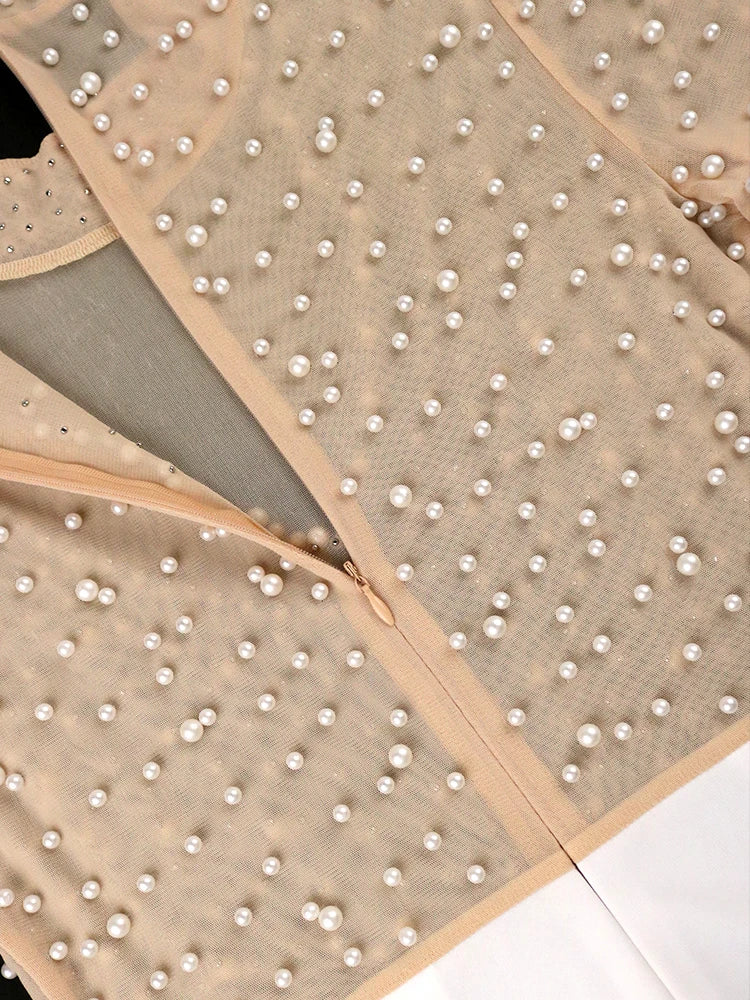 FZ Women's See Through Beaded High Waist Wide Leg Jumpsuit - FZwear