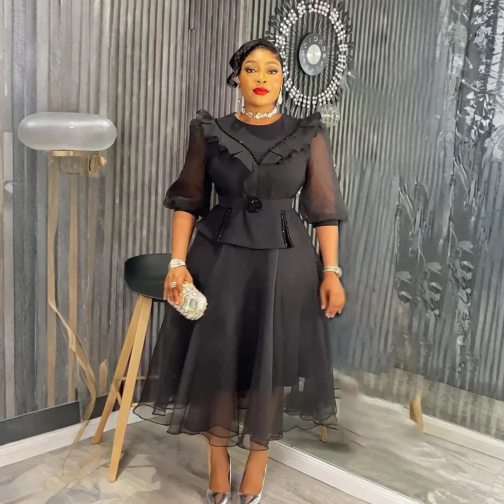 FZ Women's Plus Size Africa Dashiki Party Long Church Dress