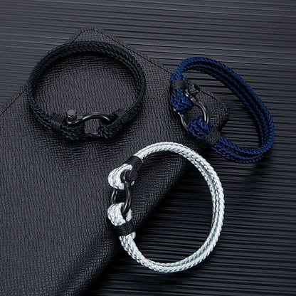 FZ Black Stainless Steel Horseshoe Buckle Bracelet - FZwear