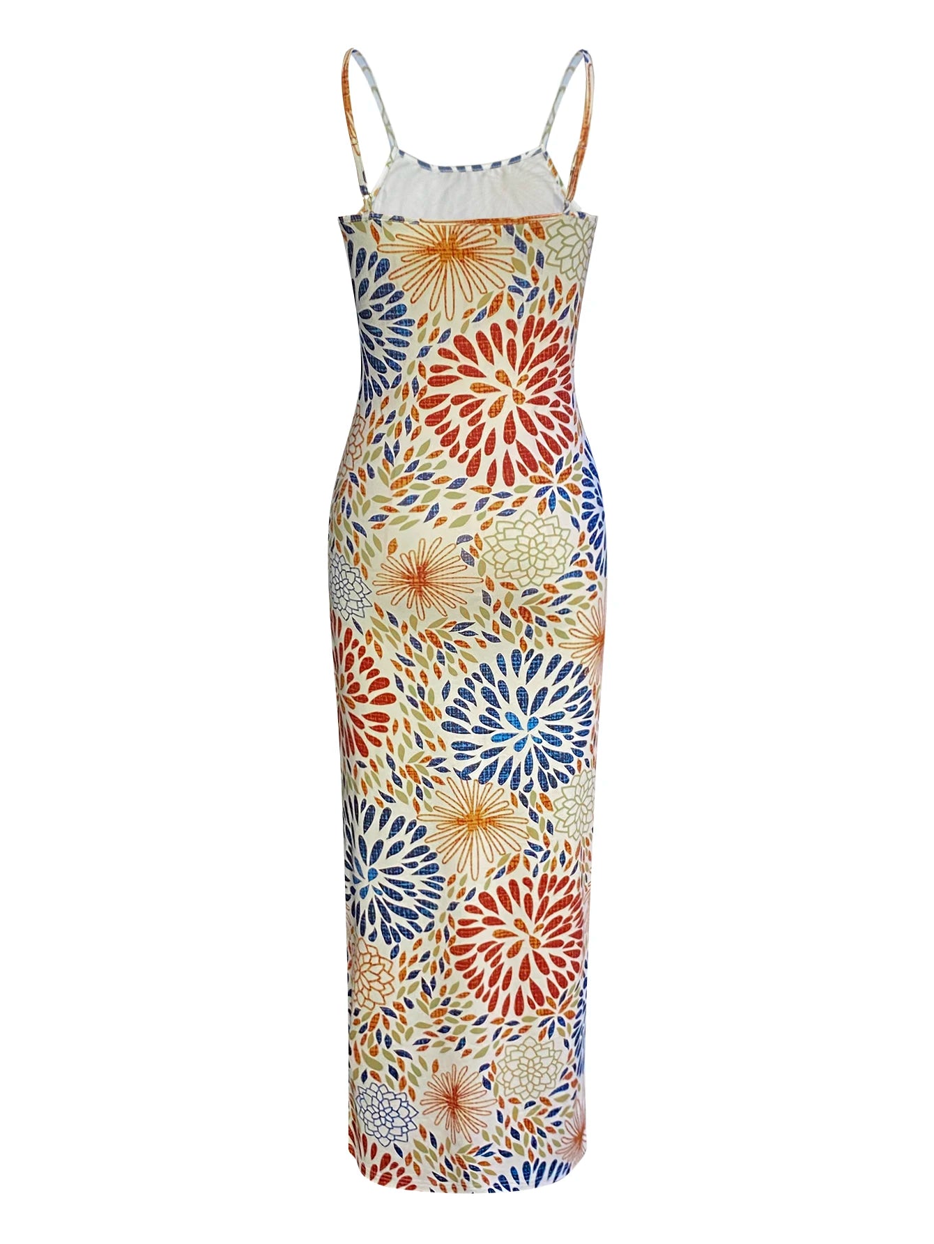 FZ Women's Casual Pattern Mixed Flower Print Maxi Ankle Length Sun Dress - FZwear