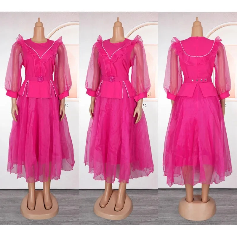 FZ Women's Plus Size Africa Dashiki Party Long Church Dress