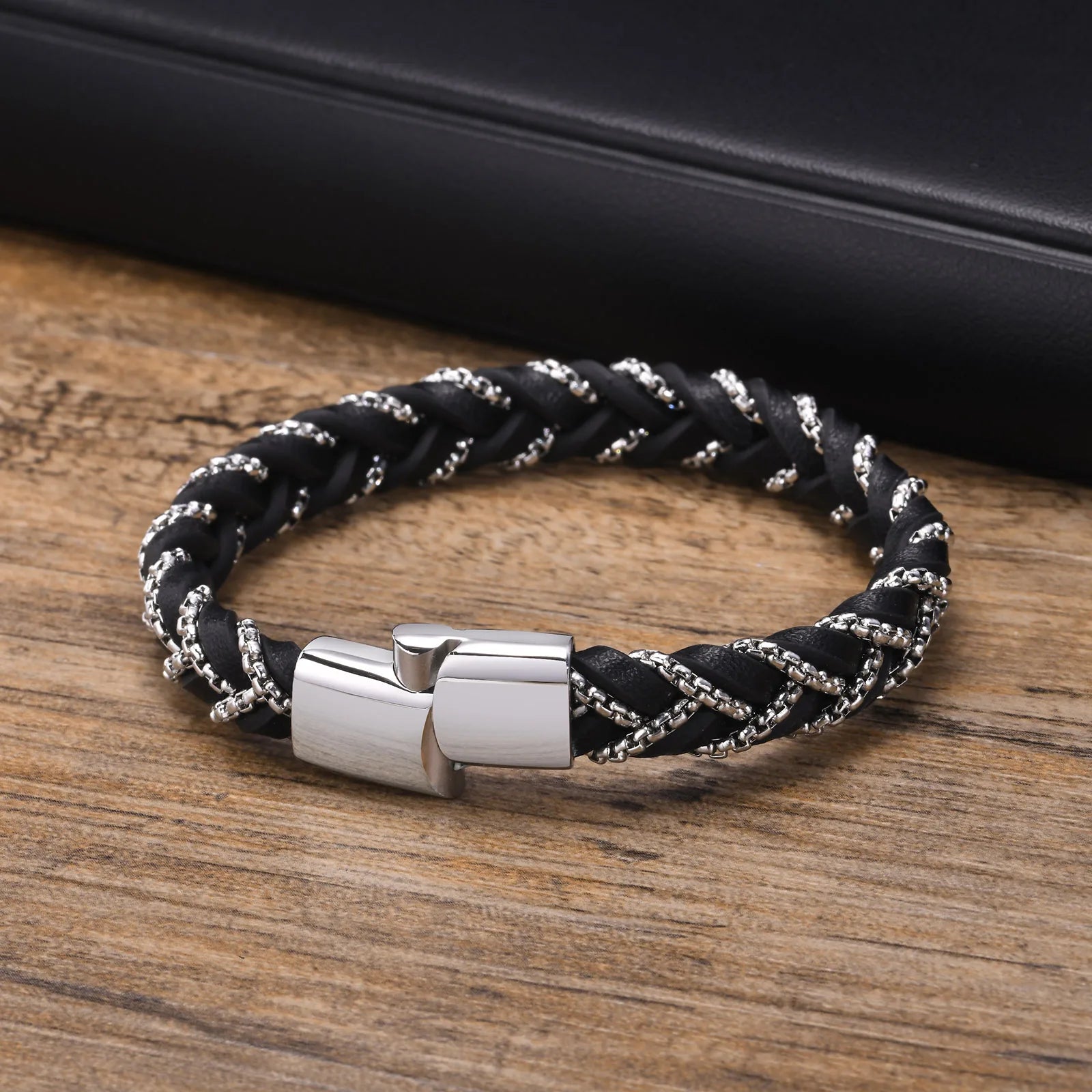 FZ Fashion Black Leather Bracelets - FZwear
