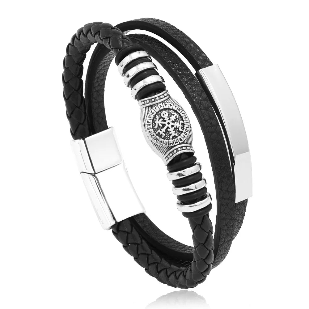 FZ Men's Stainless Steel Multilayer Braided Rope Bracelets - FZwear