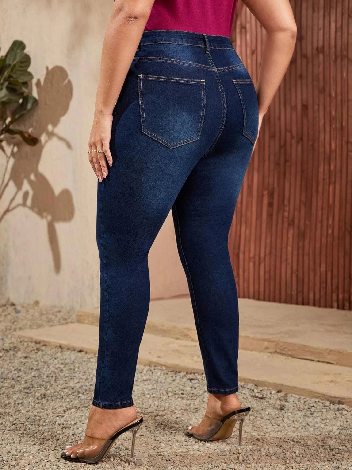 Plus Size Skinny Jeans for Women Full Length High Waist Women Jeans Stretchy Pencil Curve Women Jeans 200kgs Mom Jeans for Women FZwear