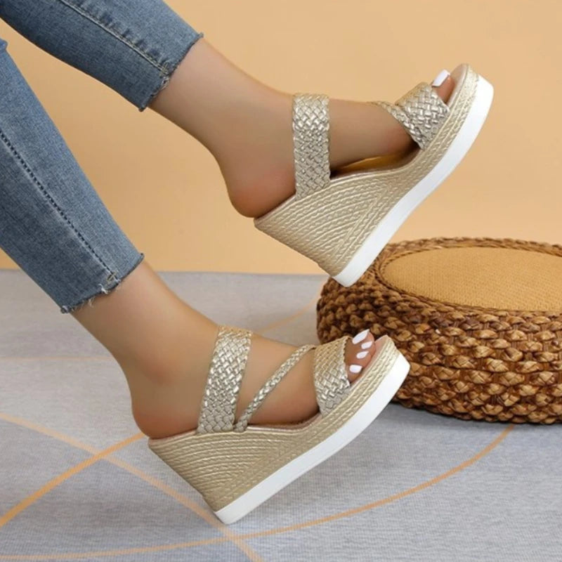 FZ Women's Shallow Wedges Platform High Heels Sandals Shoes