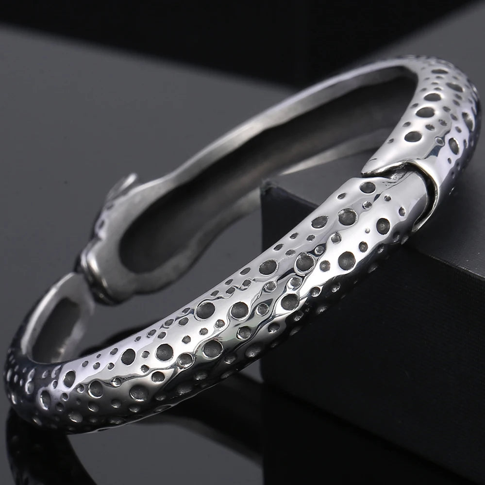 FZ Leopard Head Open Cuff Stainless Steel Bracelet - FZwear